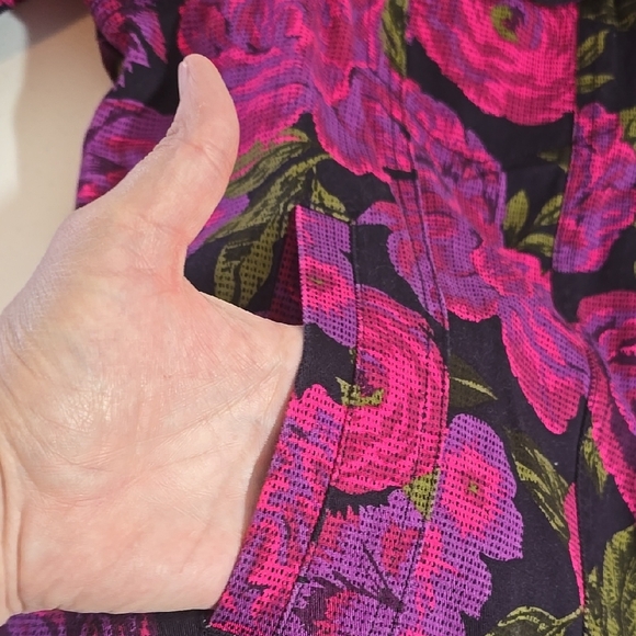 Isaac Mizrahi Live Floral Jean Jacket - Picture 7 of 10